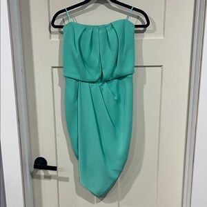 Guess Mint Green Spaghetti Strap Prom Dress